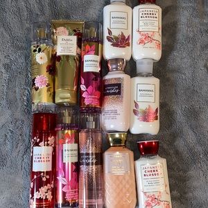 Bath and Body works lotions and body sprays